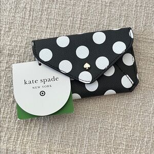 Kate Spade Black and White Polka Dot Card Holder